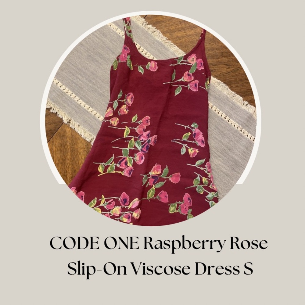 CODE ONE Raspberry Rose Slip Dress S